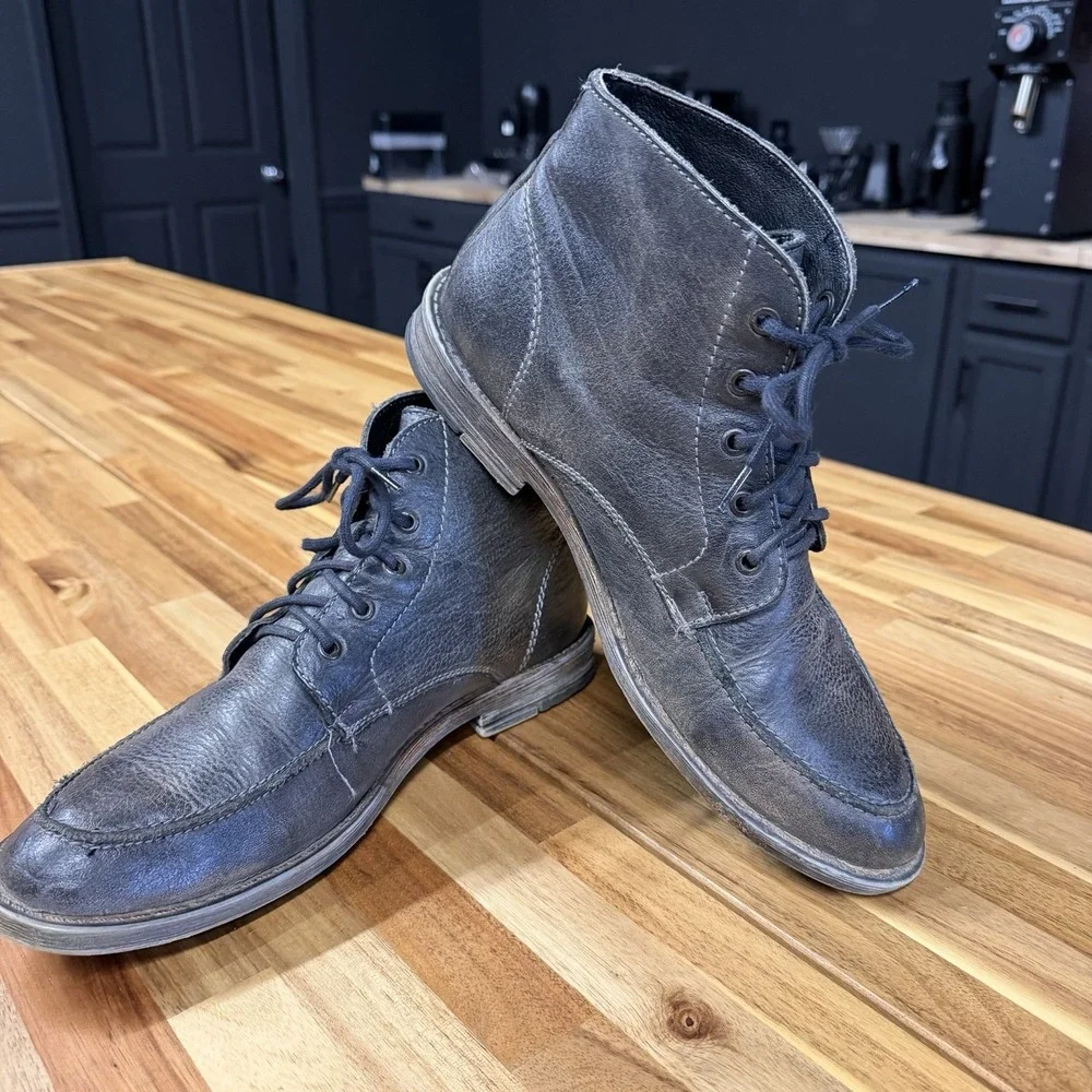 Bed Stu Leather Distressed Ankle Boots Men's Size 11 Casual Lace Up Chukka